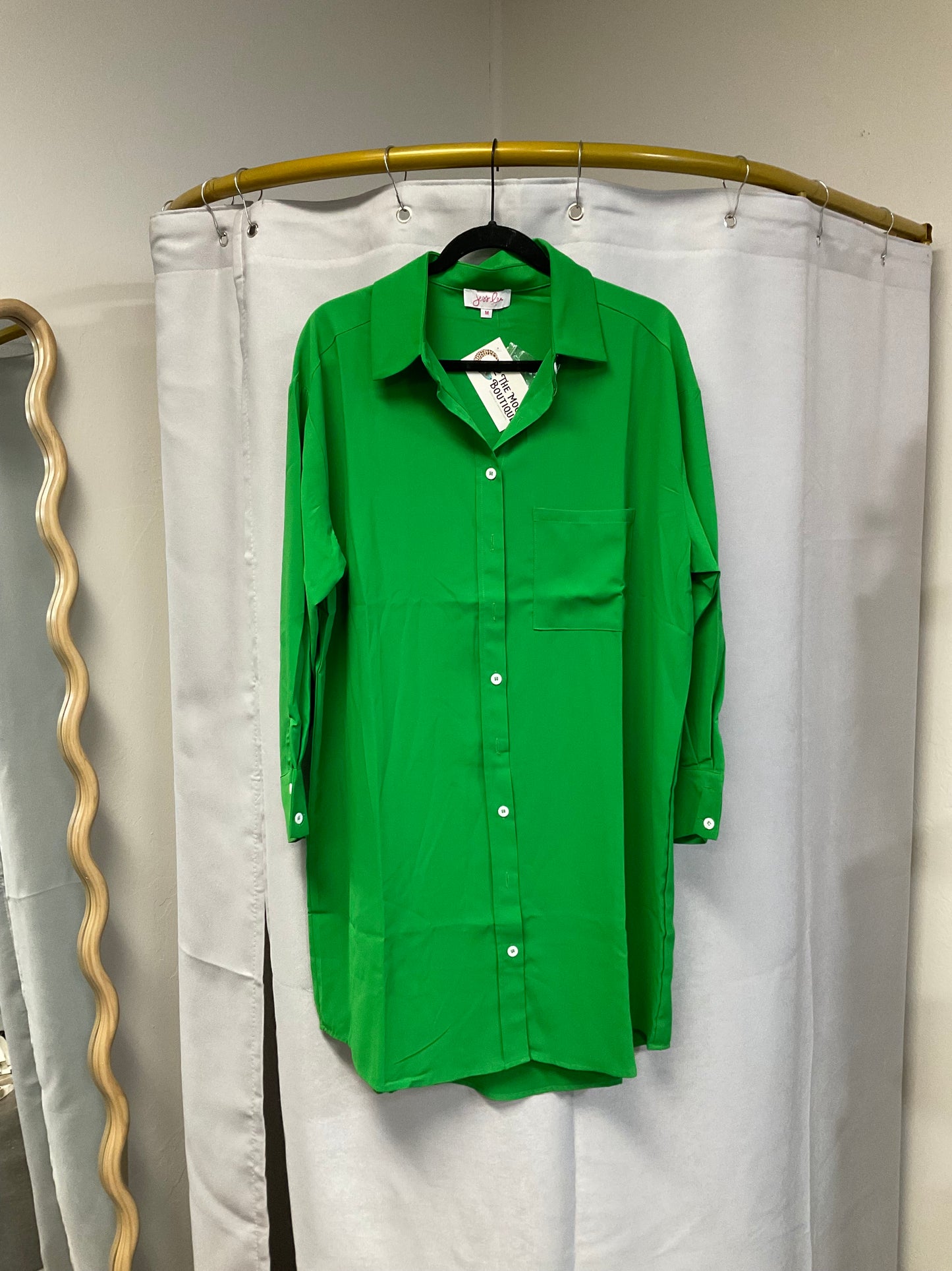 Green Button Up Dress