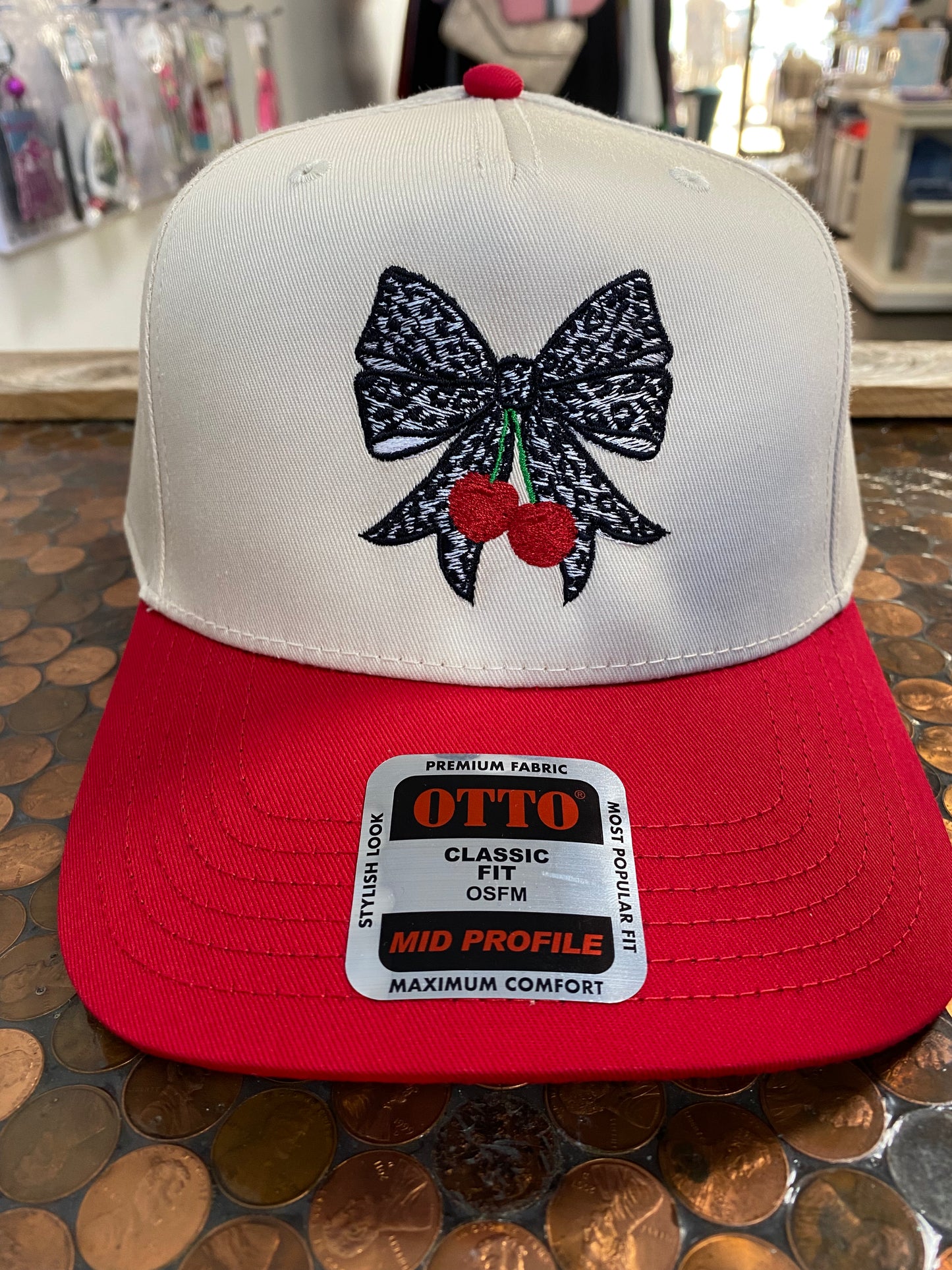 Cherry bow trucker