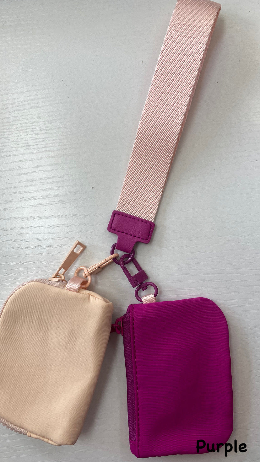 Dual wristlet pouch