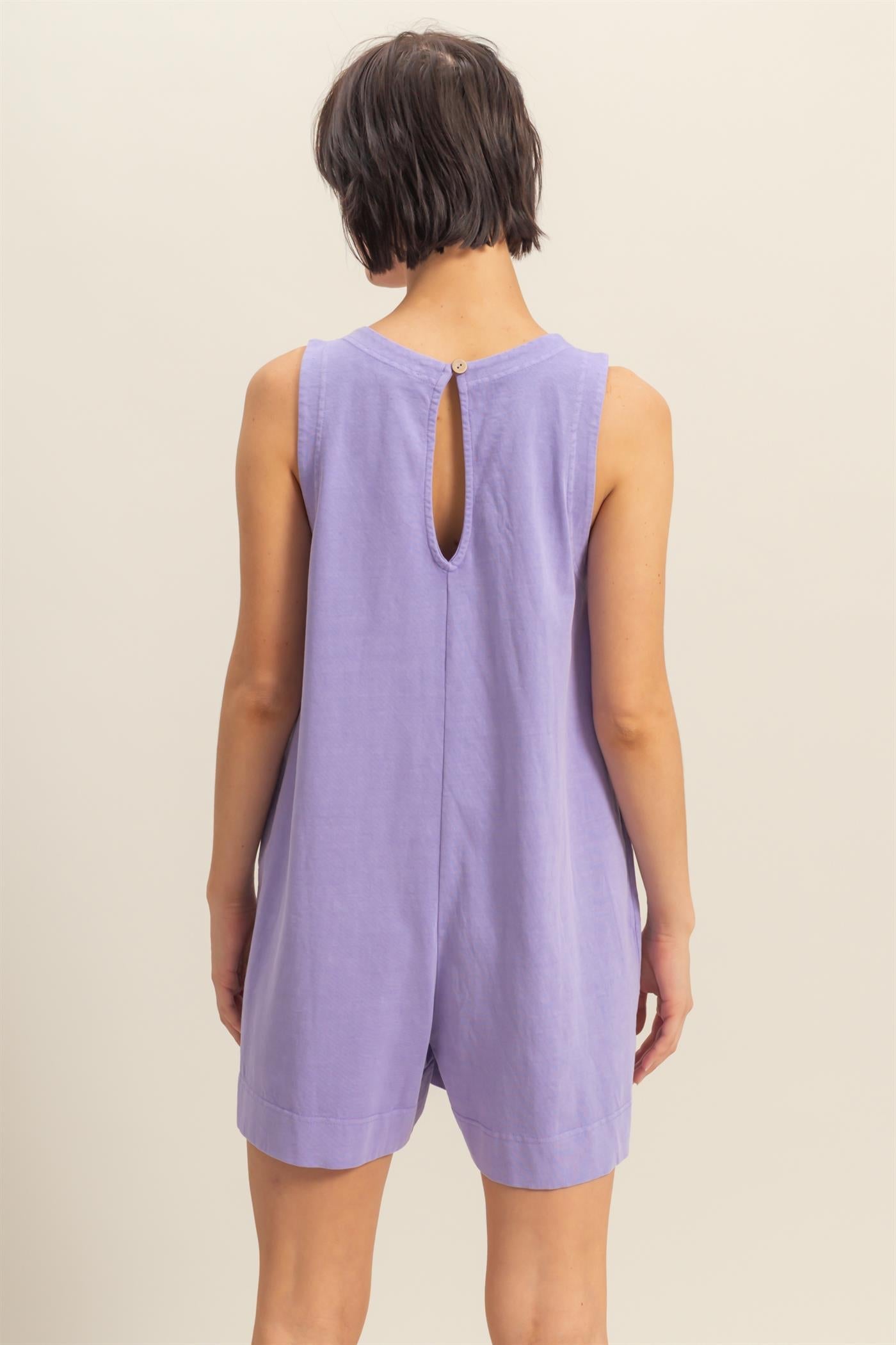 Pocket Detail Sleeveless Comfy Romper
