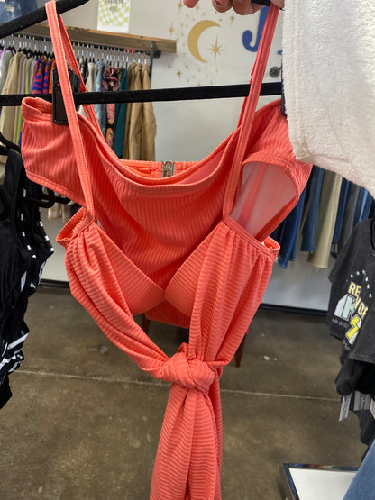 Coral two piece swimsuit