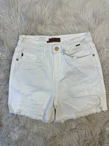 Judy Blue High Waist White Jean Shorts