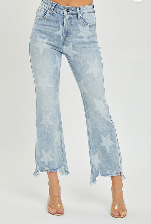 High rise Star printed Jeans
