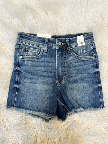 Judy Blue High Waist Frayed Bottom Jean Shorts