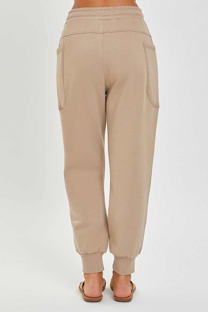 HIGH RISE SIDE POCKET RELAXED JOGGER PANTS