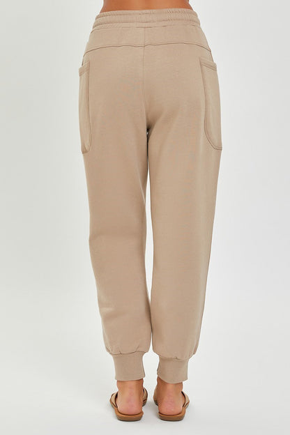 HIGH RISE SIDE POCKET RELAXED JOGGER PANTS