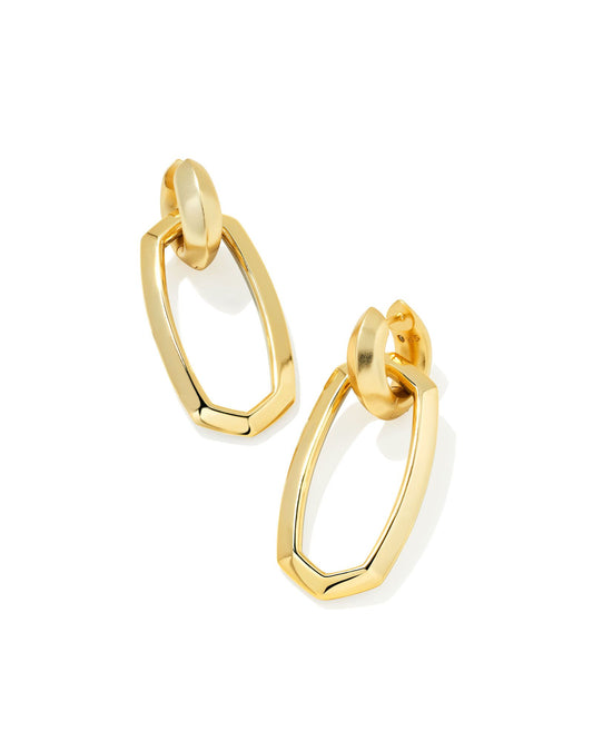 DANIELLE LINK EARRINGS GOLD/RHODIUM MIXED METAL