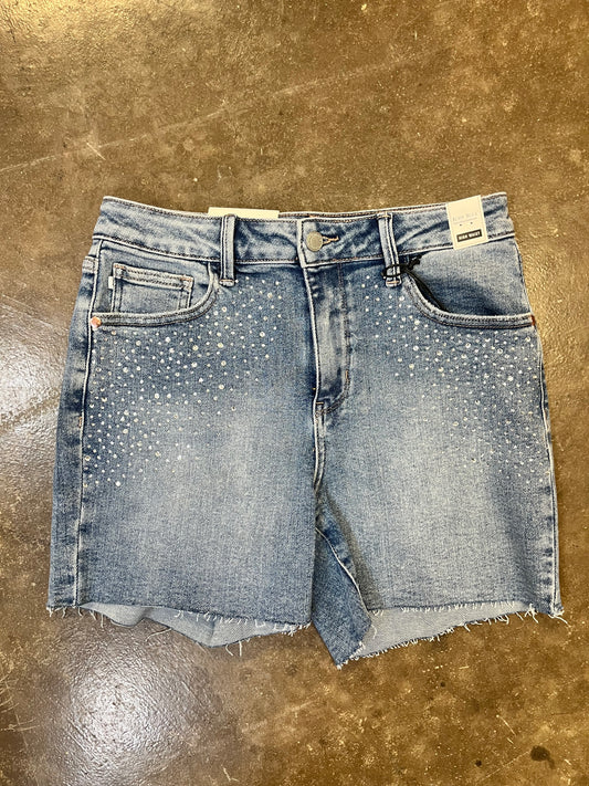 Judy Blue High Waisted Rhinestone Jean Shorts