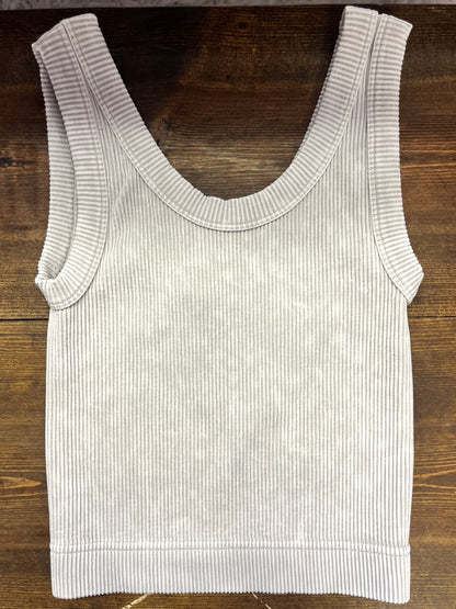 Ribbed Cropped Tank Tops