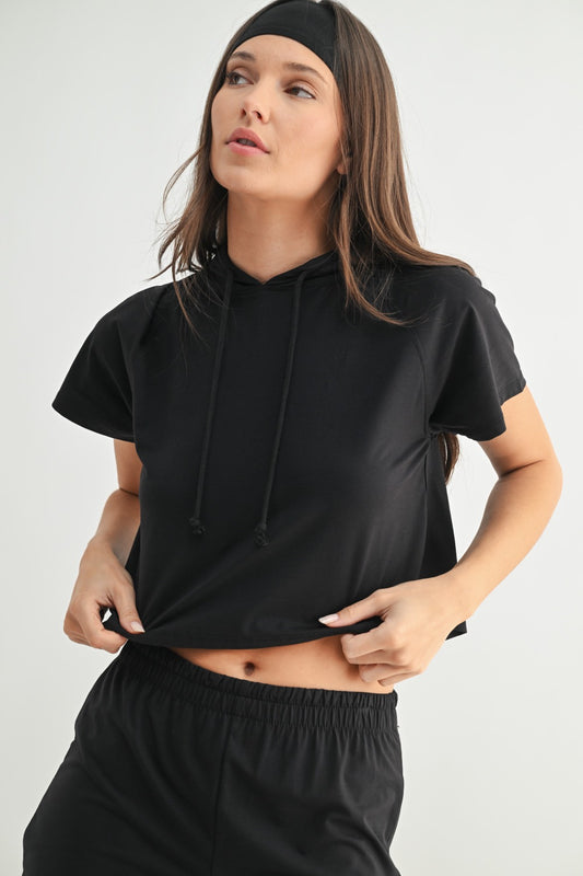 Hoodie Tee in Black