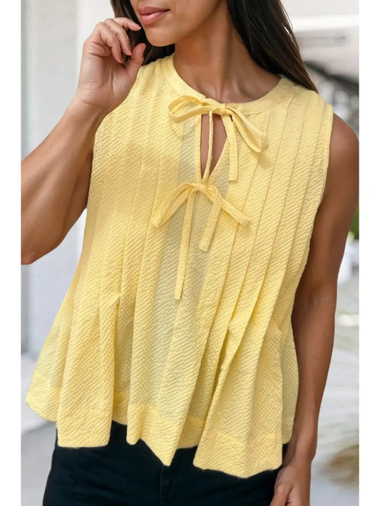 Yellow bow tie top