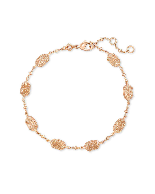 EMILIE LINK BRACELET ROSE GOLD SAND DRUSY