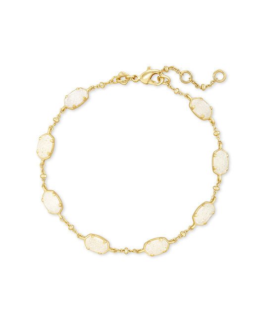 EMILIE LINK BRACELET GOLD IRIDESCENT DRUSY