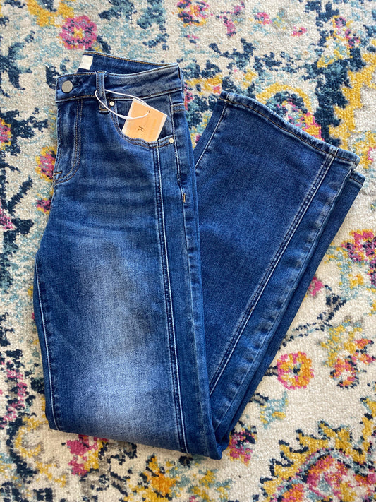 Risen Jeans Mid Rise Dark Wash