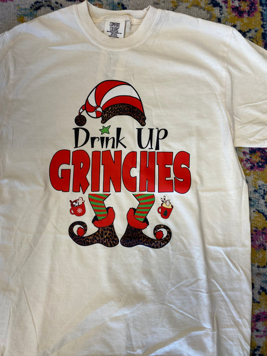 Tan “Drink Up Grinches” Tee